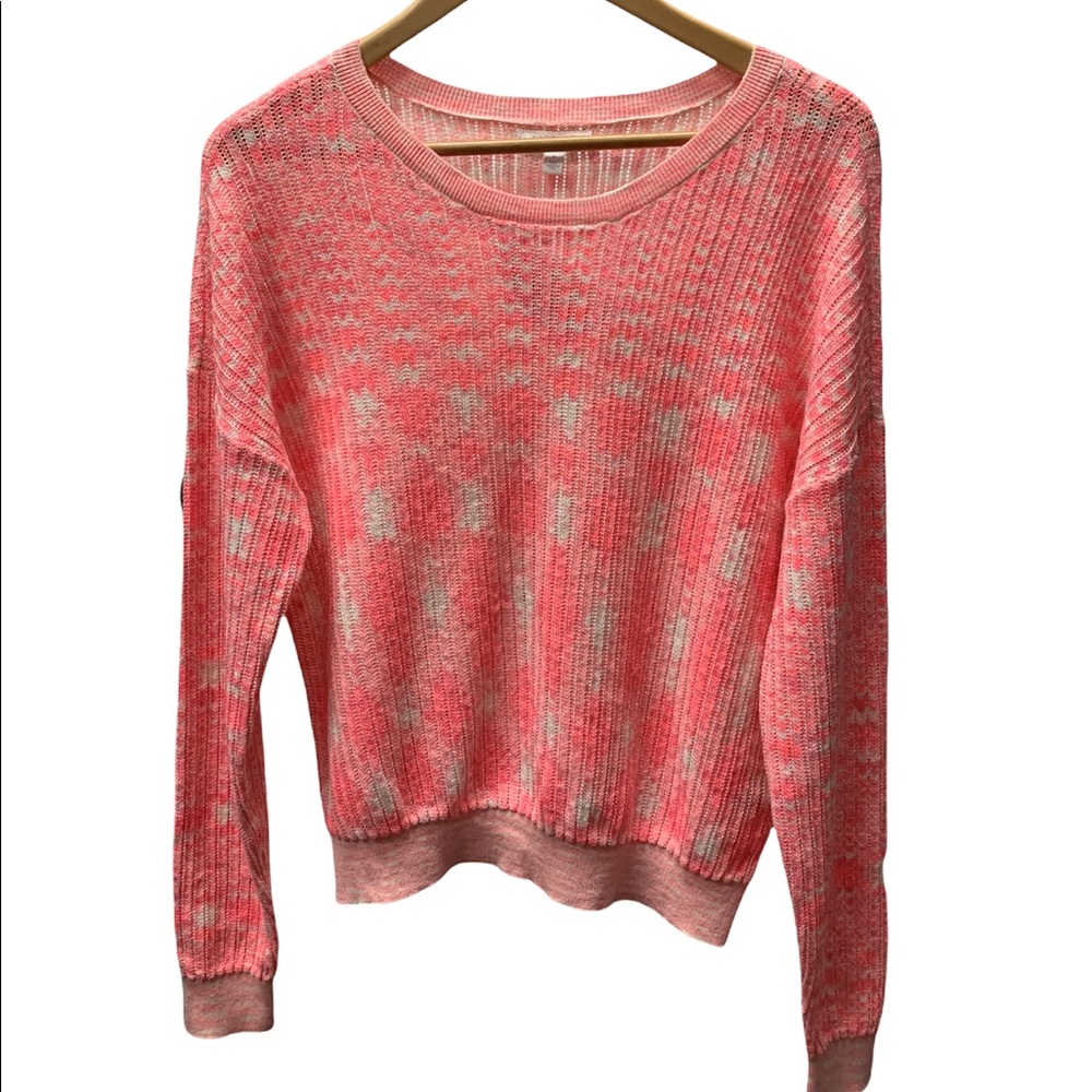 New! Nordstrom Abound drop shoulder knit Pullover Sweater Pink dye, size XL